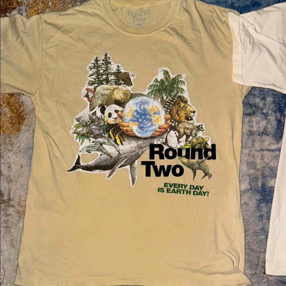 Round two graphic T-shirts from their first and second seasons